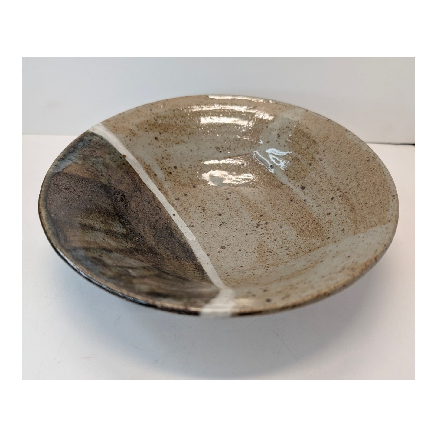 Vintage 1978 Studio Pottery Bowls Set of 3 Two-Tone Glaze Signed