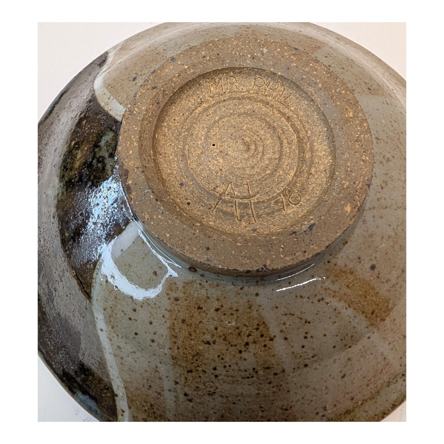 Vintage 1978 Studio Pottery Bowls Set of 3 Two-Tone Glaze Signed
