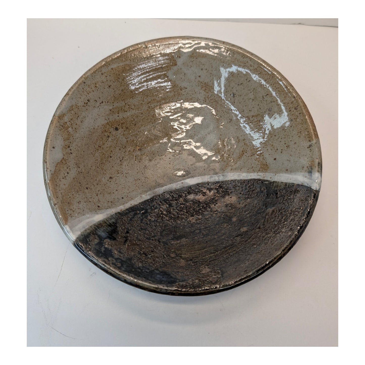 Vintage 1978 Studio Pottery Bowls Set of 3 Two-Tone Glaze Signed