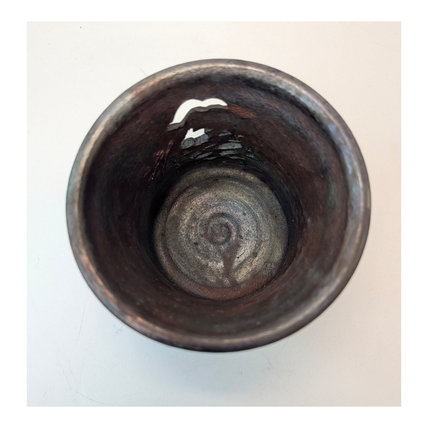 Signed Clayton Studio Pottery Raku Vase Brutalist Reticulated Luminary