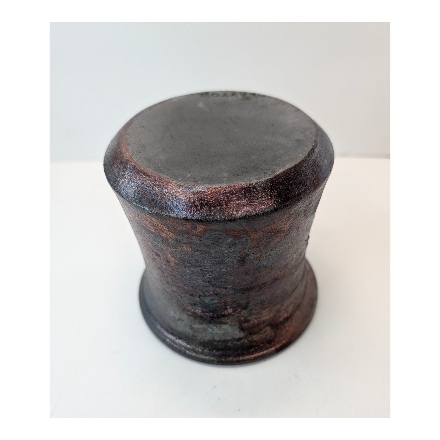 Signed Clayton Studio Pottery Raku Vase Brutalist Reticulated Luminary