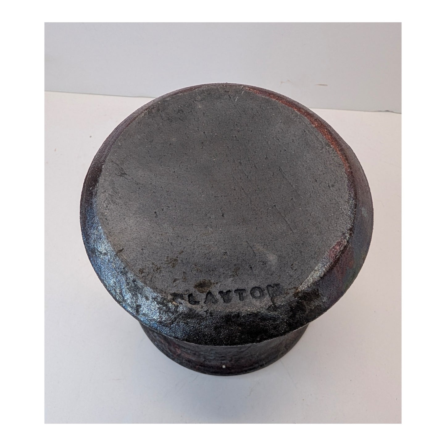 Signed Clayton Studio Pottery Raku Vase Brutalist Reticulated Luminary