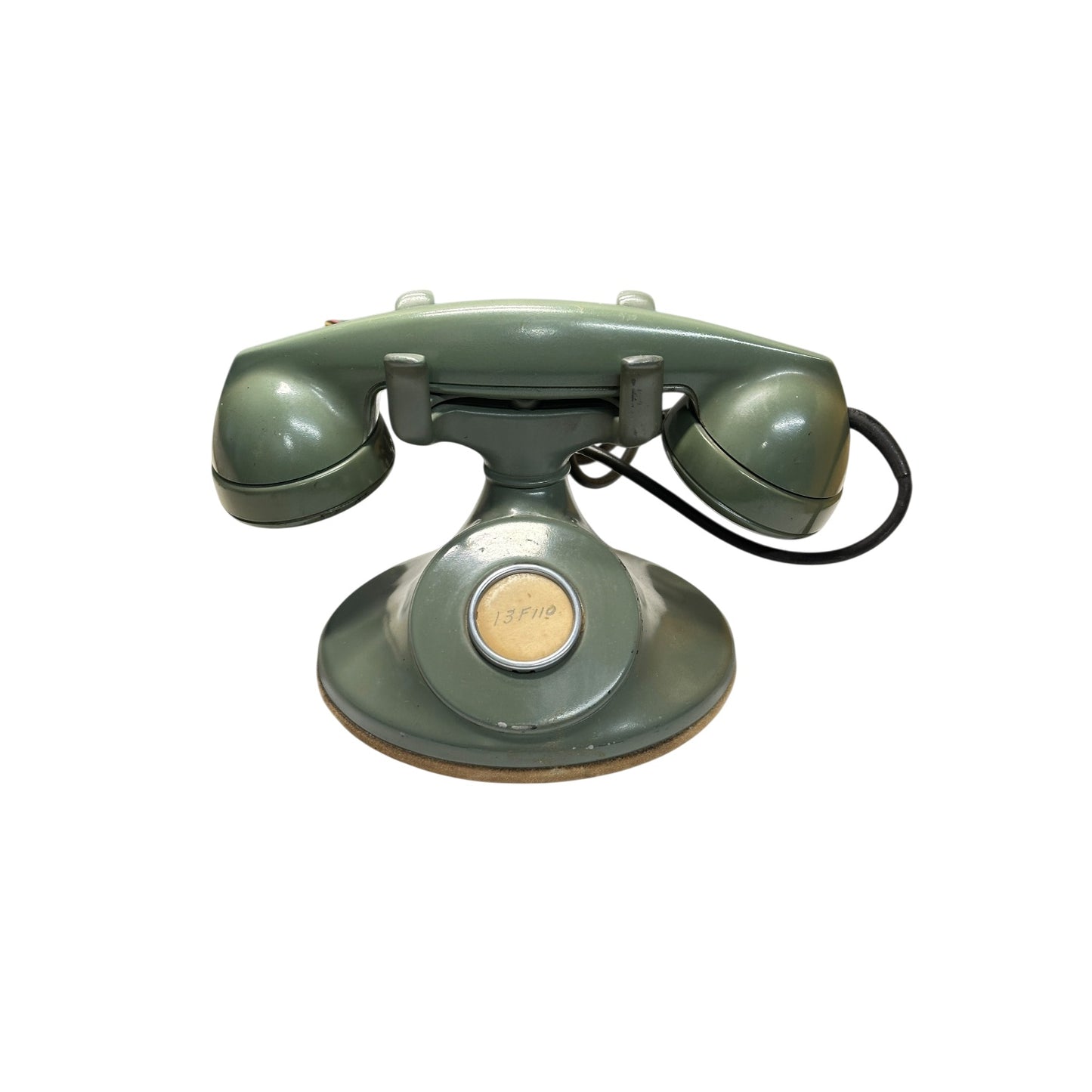 Vintage 1950s Western Electric Bakelite Non-Dial Telephone, Olive Green