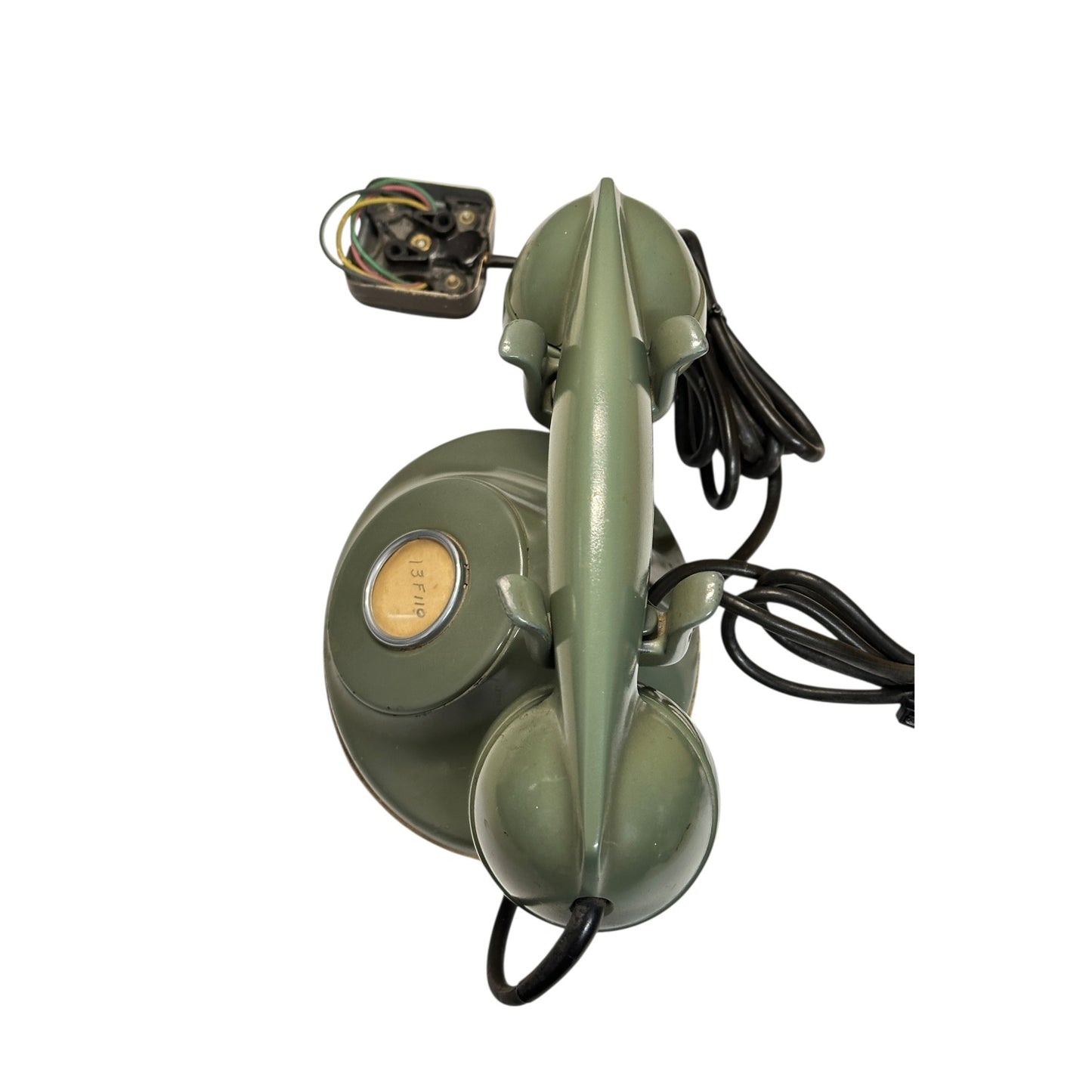 Vintage 1950s Western Electric Bakelite Non-Dial Telephone, Olive Green