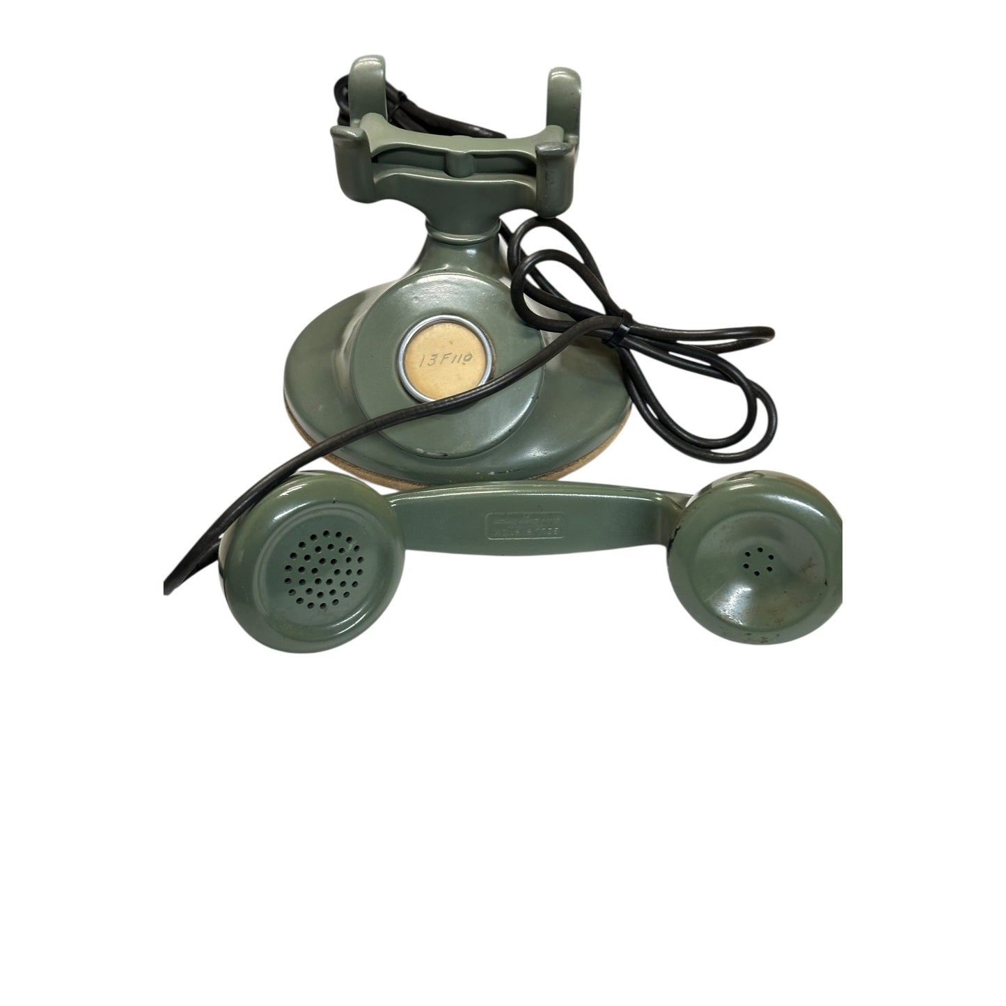 Vintage 1950s Western Electric Bakelite Non-Dial Telephone, Olive Green