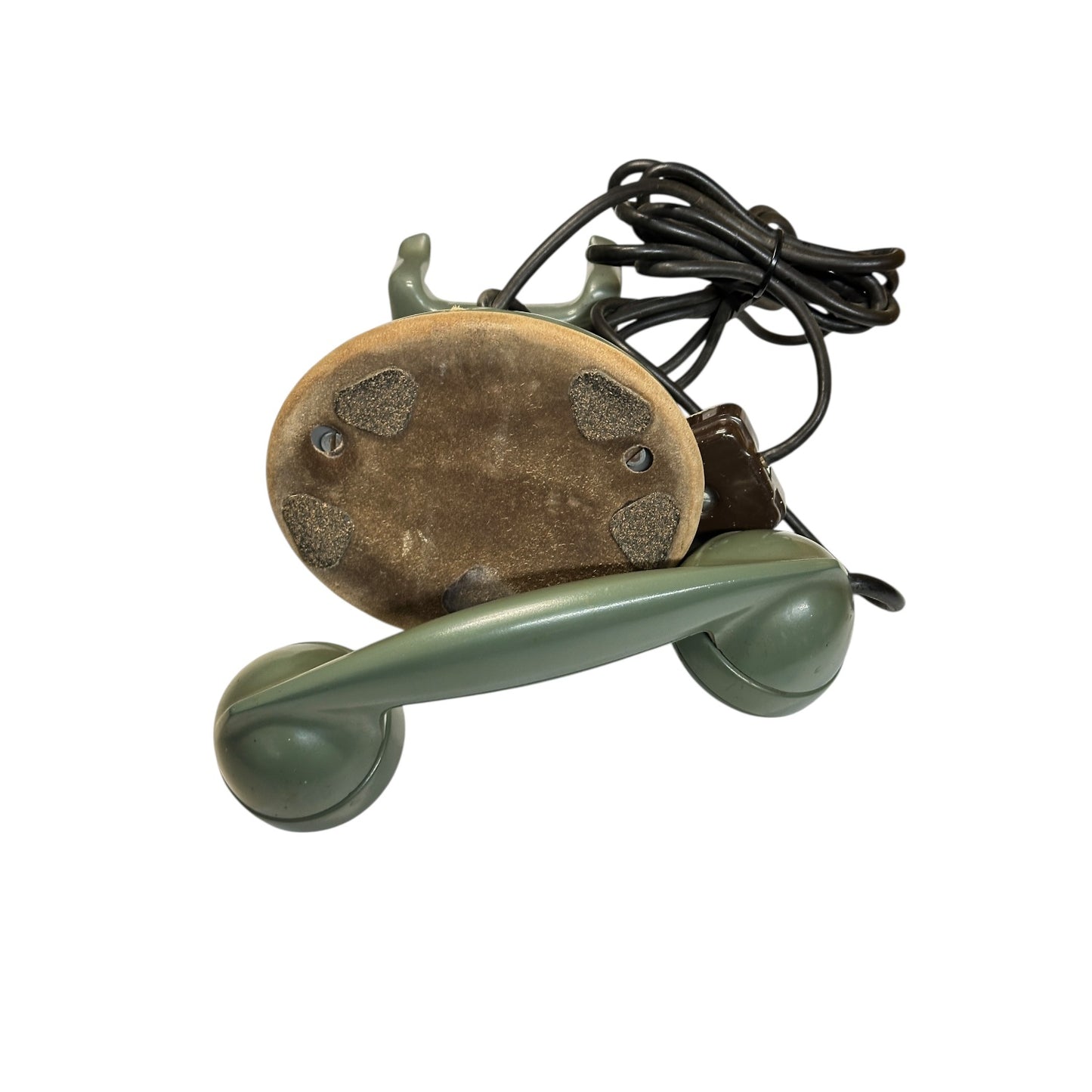 Vintage 1950s Western Electric Bakelite Non-Dial Telephone, Olive Green