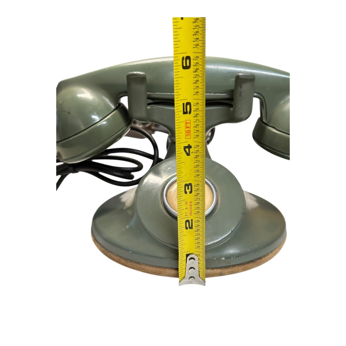 Vintage 1950s Western Electric Bakelite Non-Dial Telephone, Olive Green