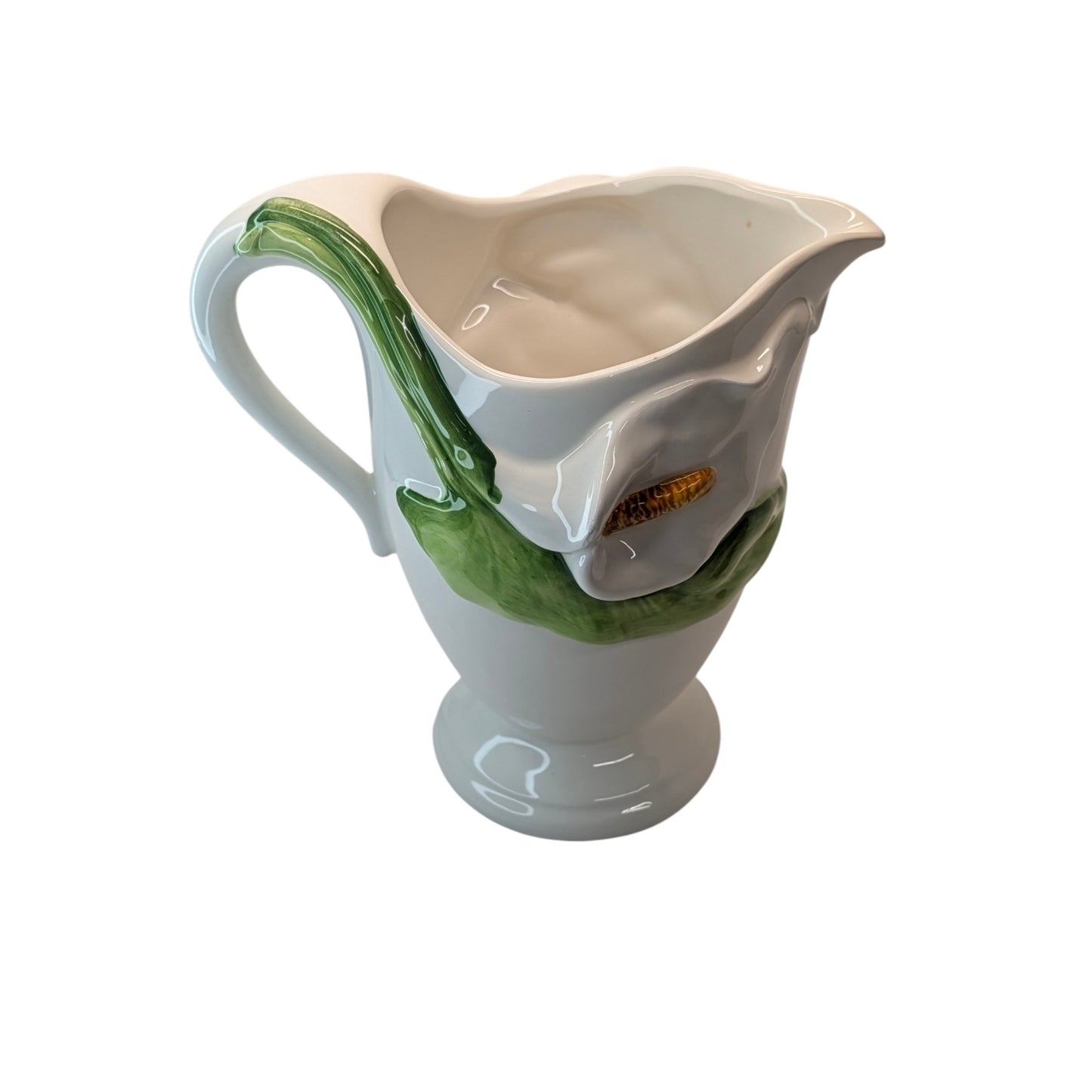 Vintage Carraro Calla Lily Ceramic Pitcher & Tray Set | Made in Italy