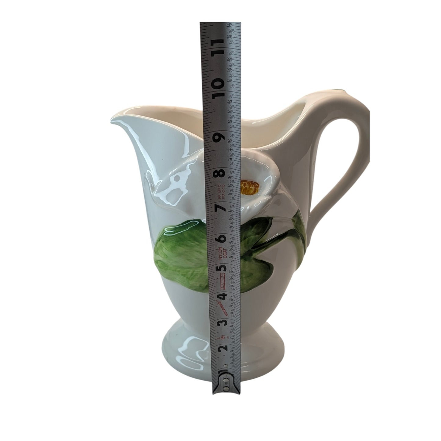 Vintage Carraro Calla Lily Ceramic Pitcher & Tray Set | Made in Italy