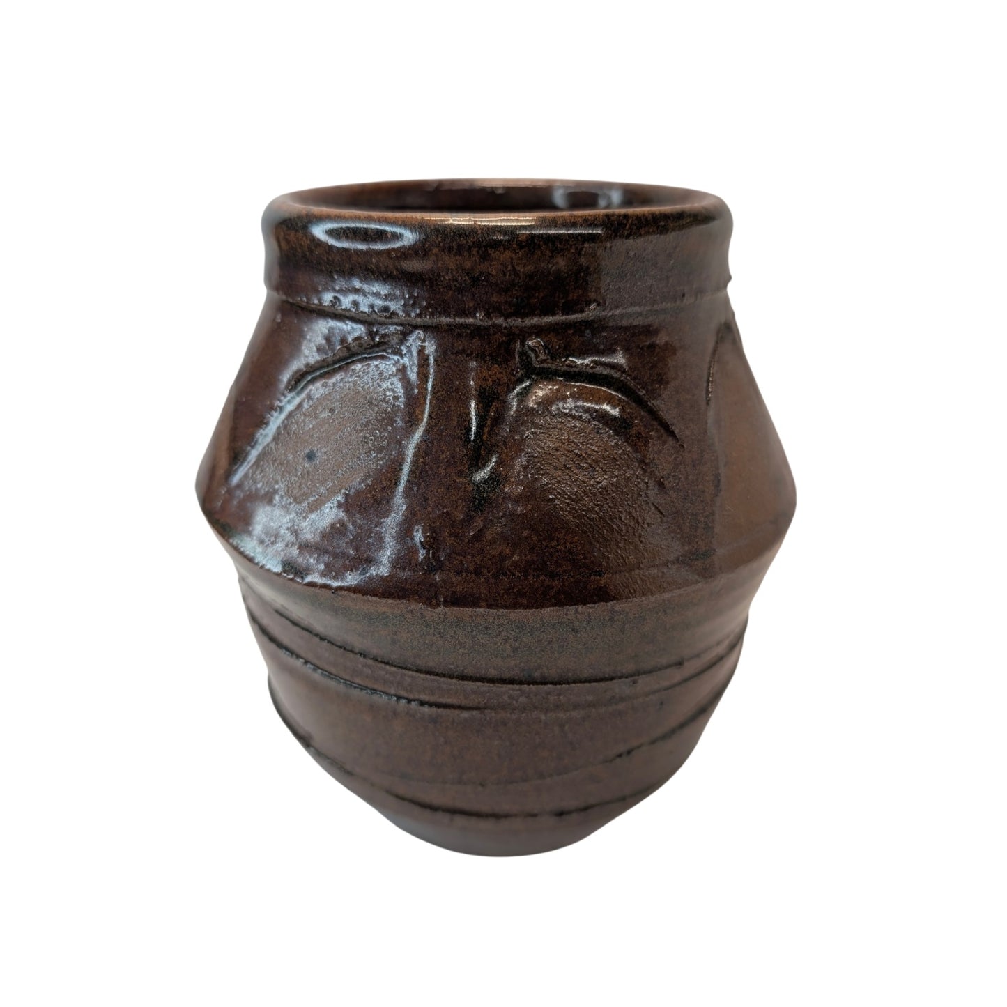 Signed Phil Rogers British Studio Pottery Stoneware Jar, Wabi Sabi