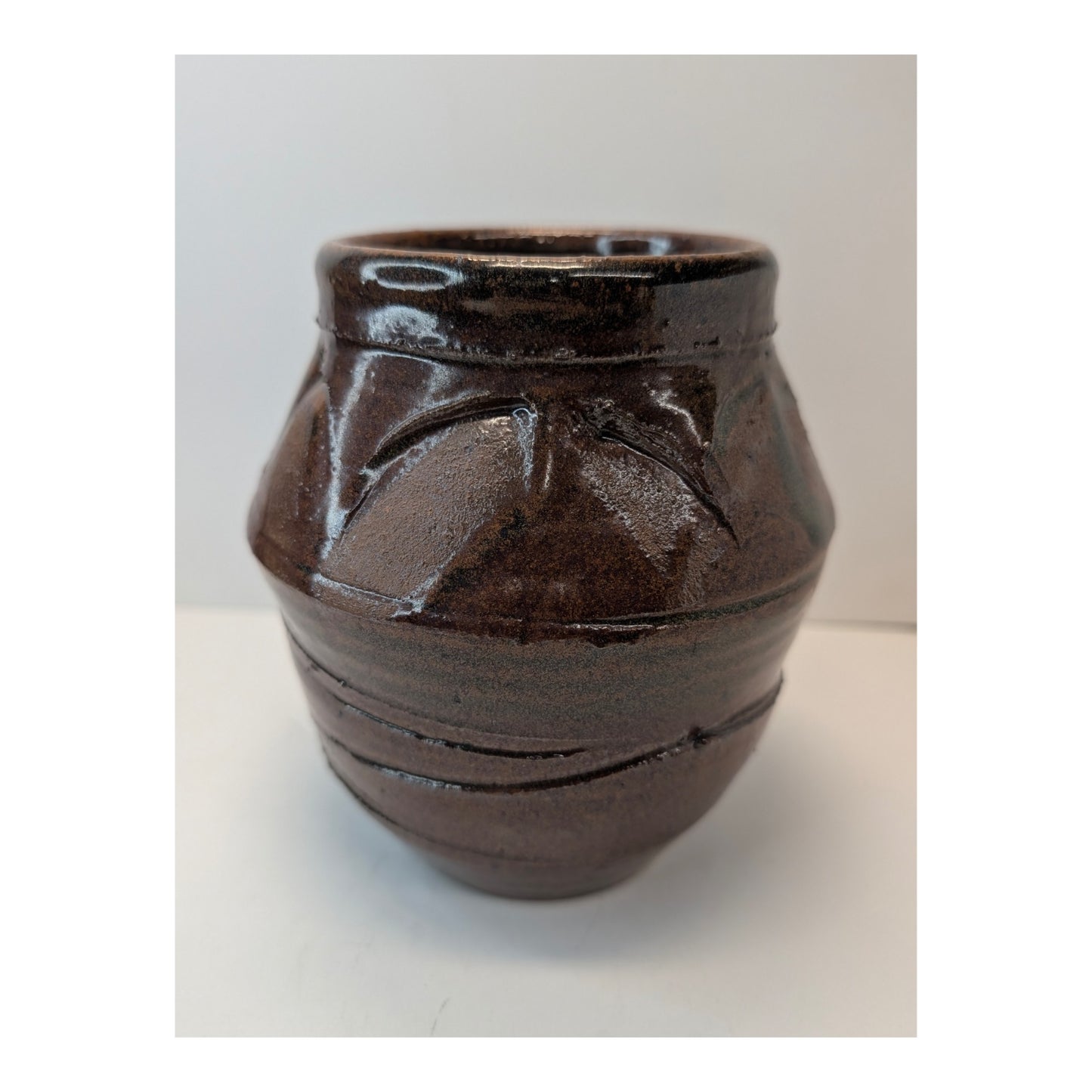 Signed Phil Rogers British Studio Pottery Stoneware Jar, Wabi Sabi