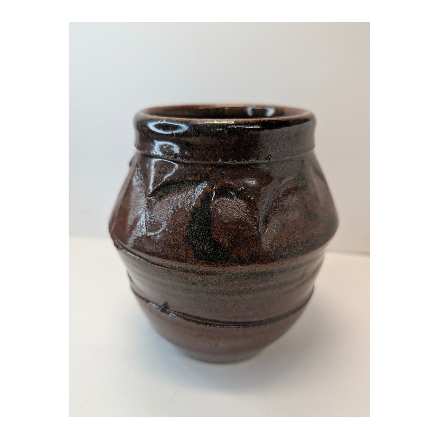 Signed Phil Rogers British Studio Pottery Stoneware Jar, Wabi Sabi