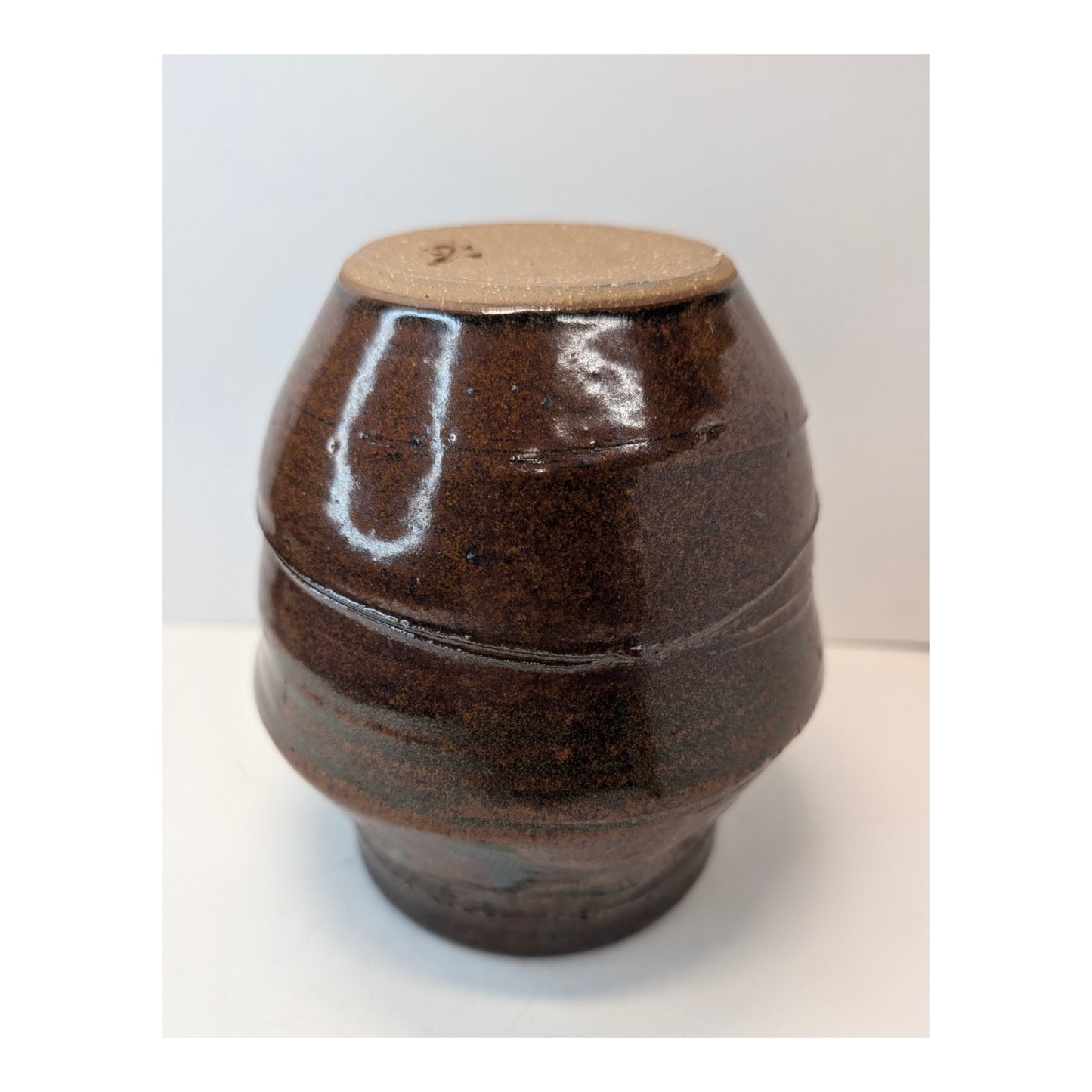 Signed Phil Rogers British Studio Pottery Stoneware Jar, Wabi Sabi