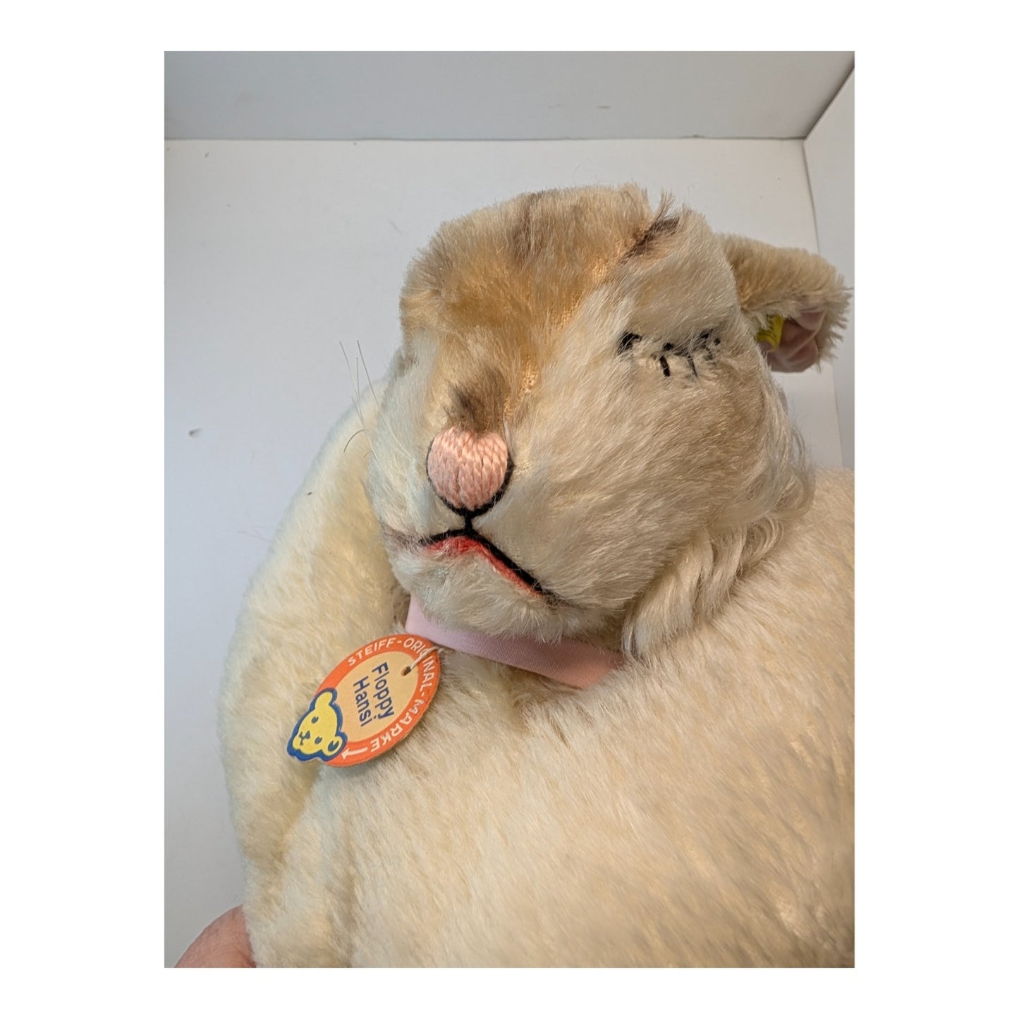 Vintage 1970s Steiff Floppy Hansi Rabbit 7328,00 w/ All Tags