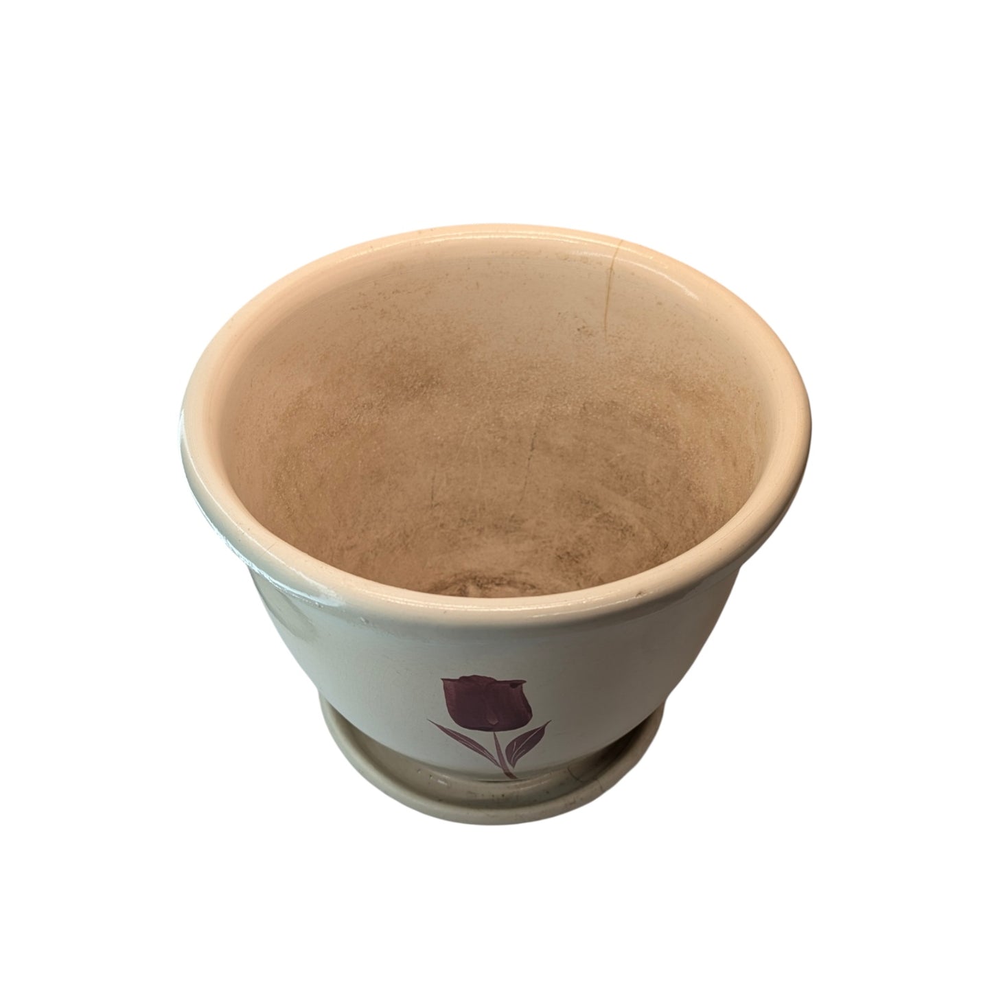 Vintage RRP Co. Tulip Stoneware Planter Pot Mid-Century Garden Decor