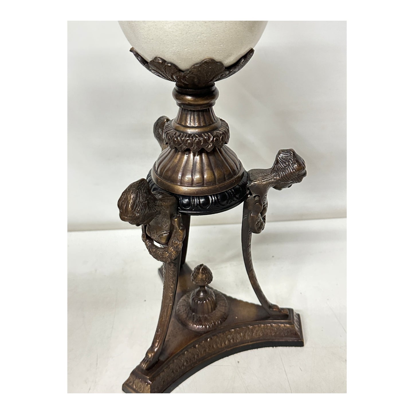 Vintage Neoclassical Bronze Caryatid Urn Candelabra Pair