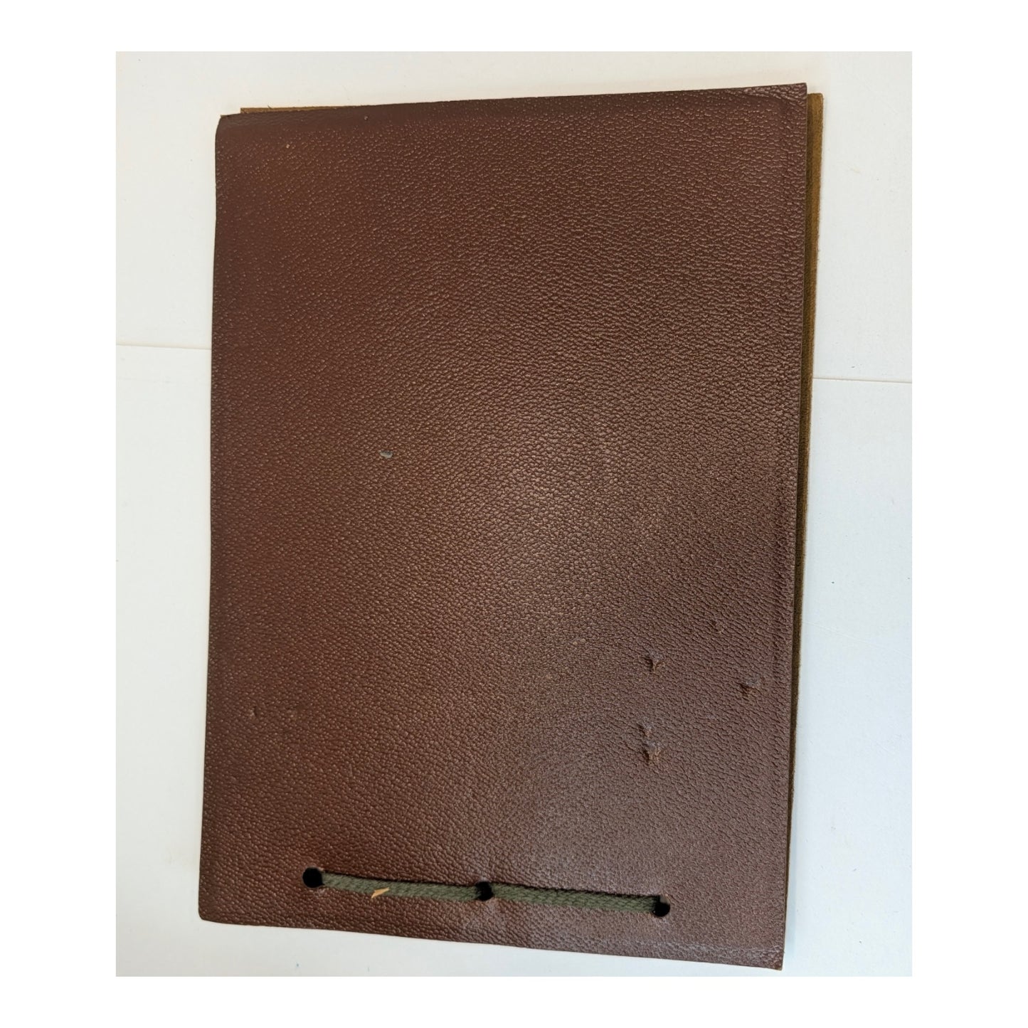 Lot of 2 Vintage 1950s Scrapbooks Hand Painted Wood & Suede Yellowstone