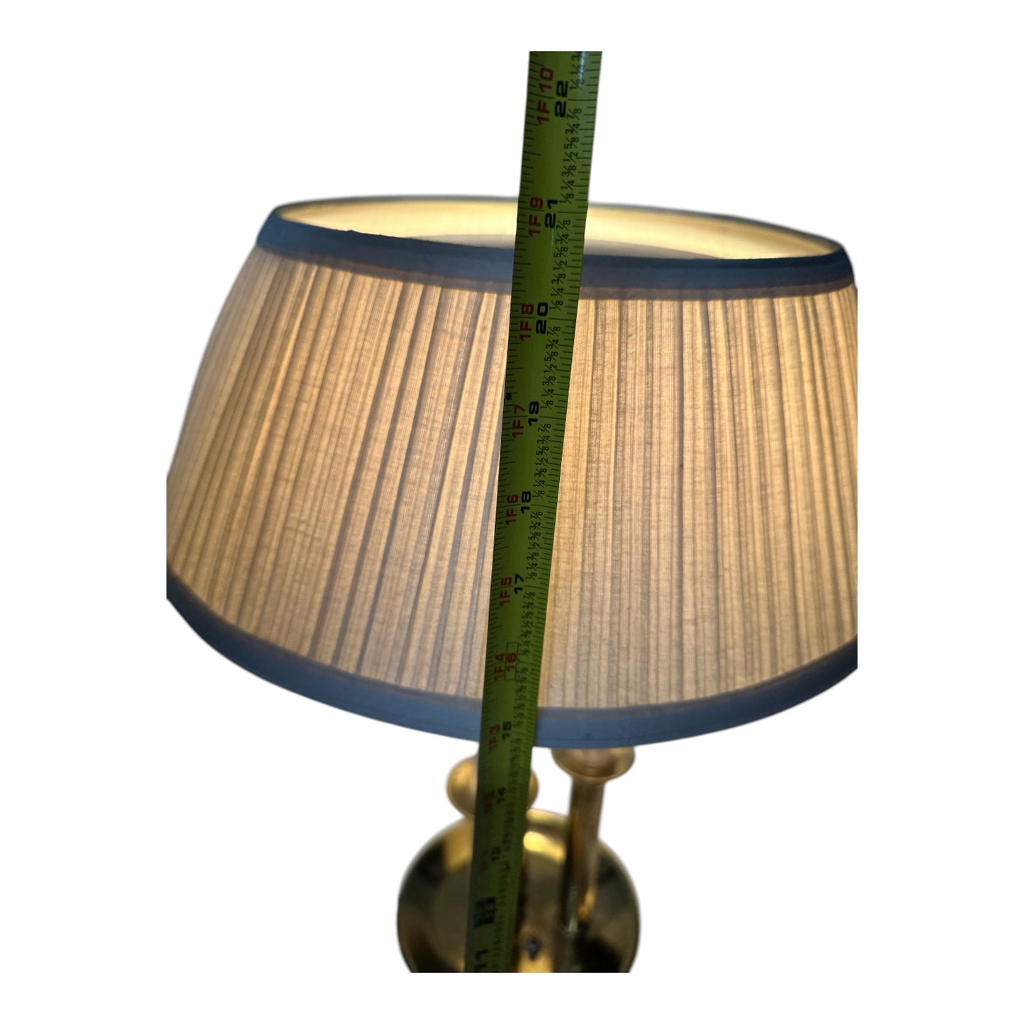 Vintage Neoclassical 3-Arm Brass Candelabra Table Lamp