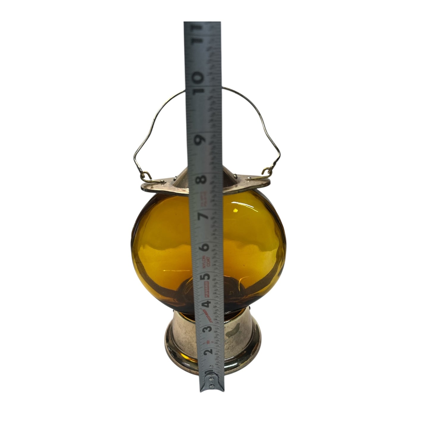 Vintage 1960s Musical Lantern Decanter 'How Dry I Am' Amber Glass Barware