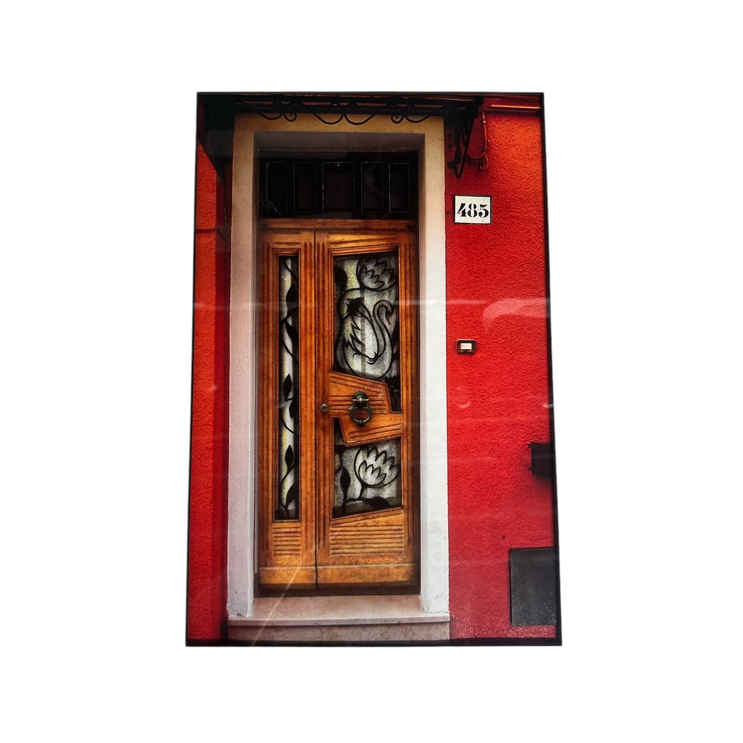 Signed Jan Holloppek 2004 Framed Photo Art, Burano Italy Door