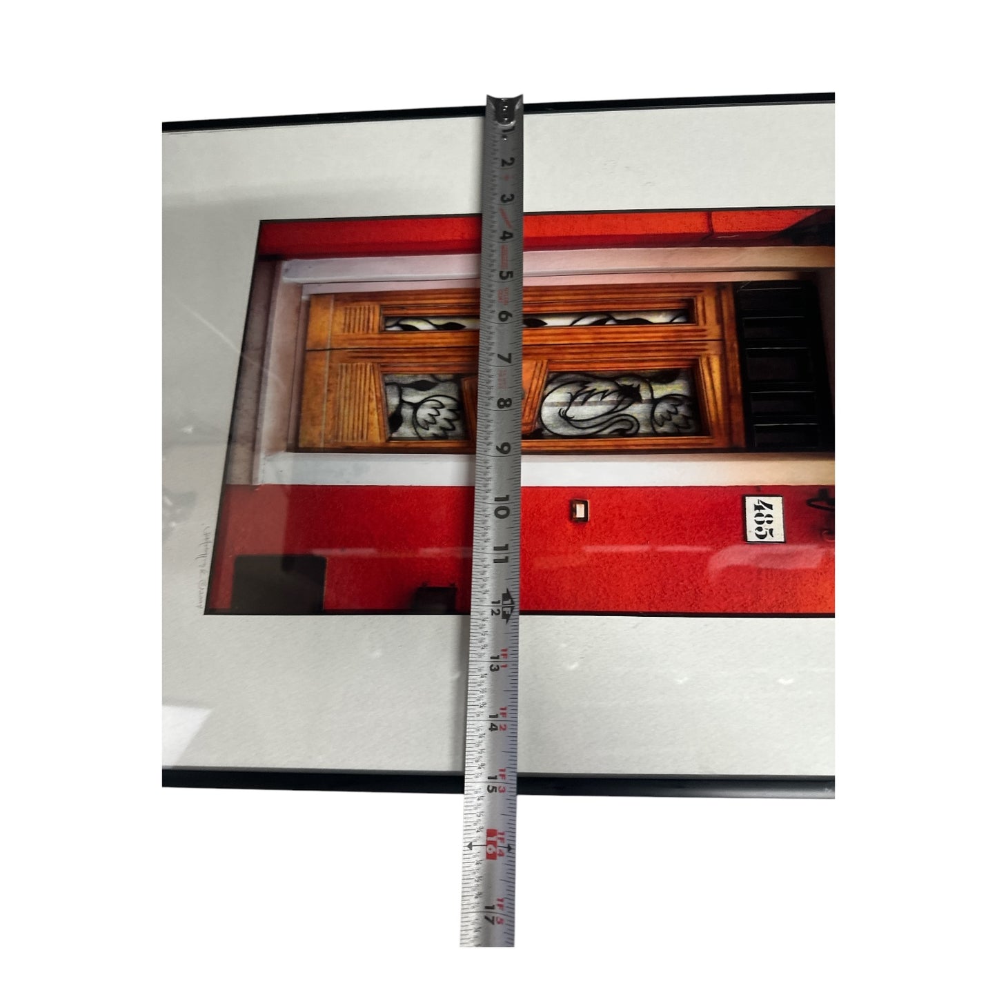 Signed Jan Holloppek 2004 Framed Photo Art, Burano Italy Door
