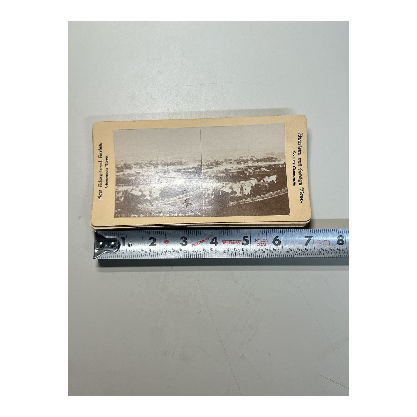 Antique Stereoscope Card Lot (10) European Views c. 1900 Educational Series