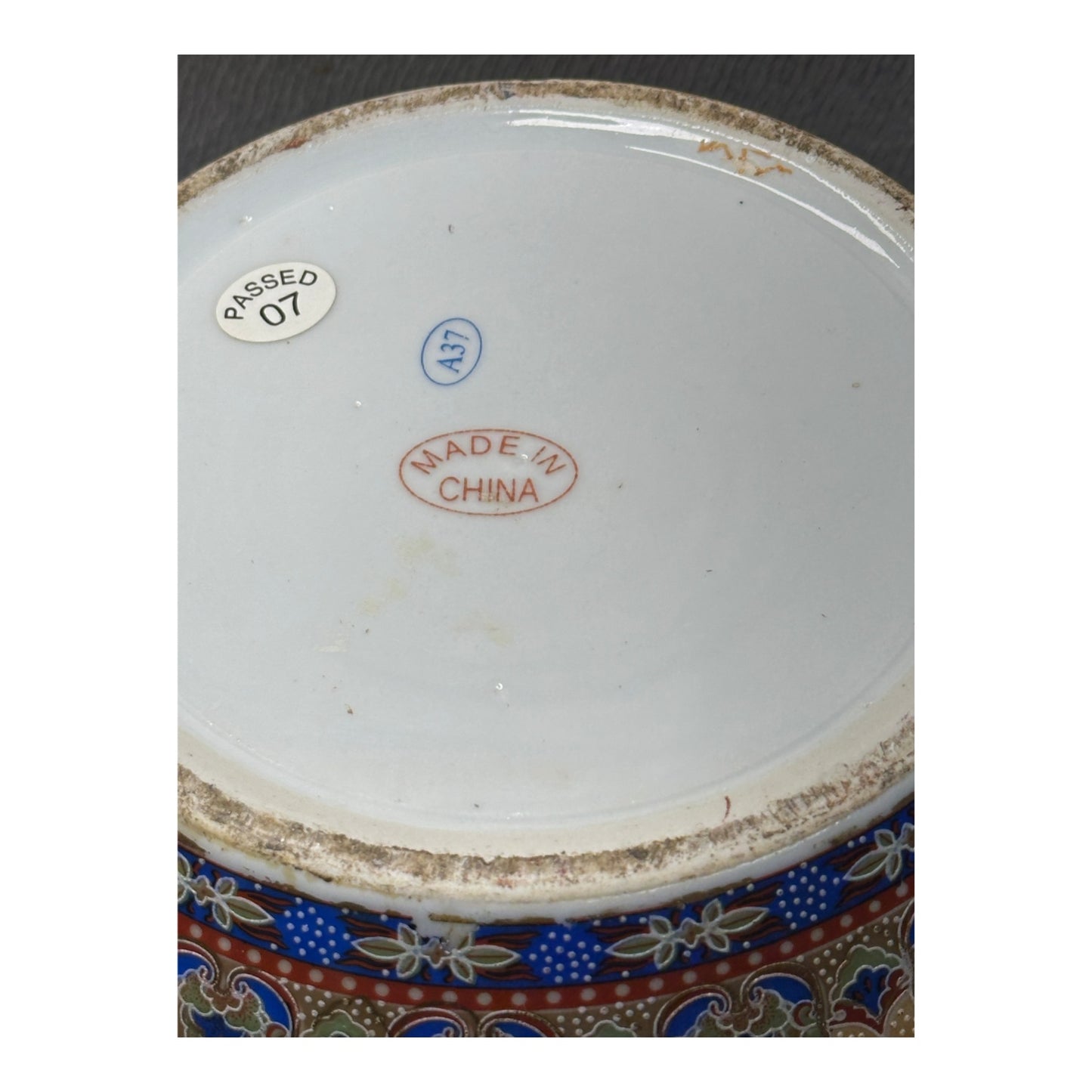 Large Chinoiserie Porcelain Planter Bowl Satsuma Style Koi Fish