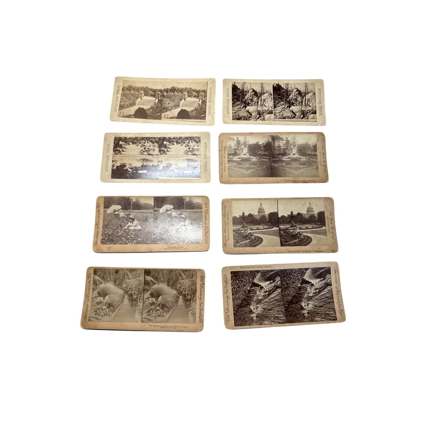 Antique Stereoscope Card Lot c. 1901 American Stereoscopic Co. Yellowstone