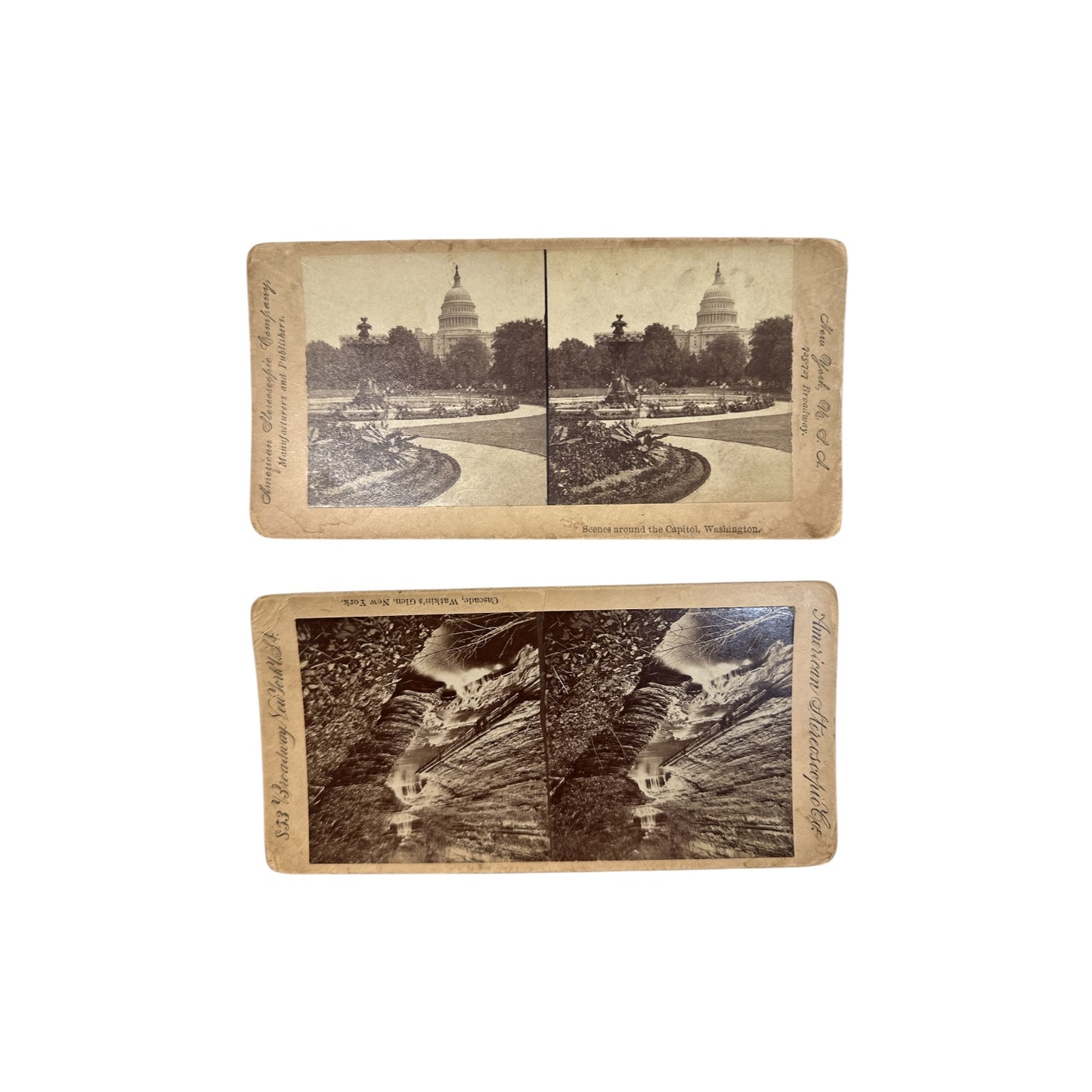 Antique Stereoscope Card Lot c. 1901 American Stereoscopic Co. Yellowstone