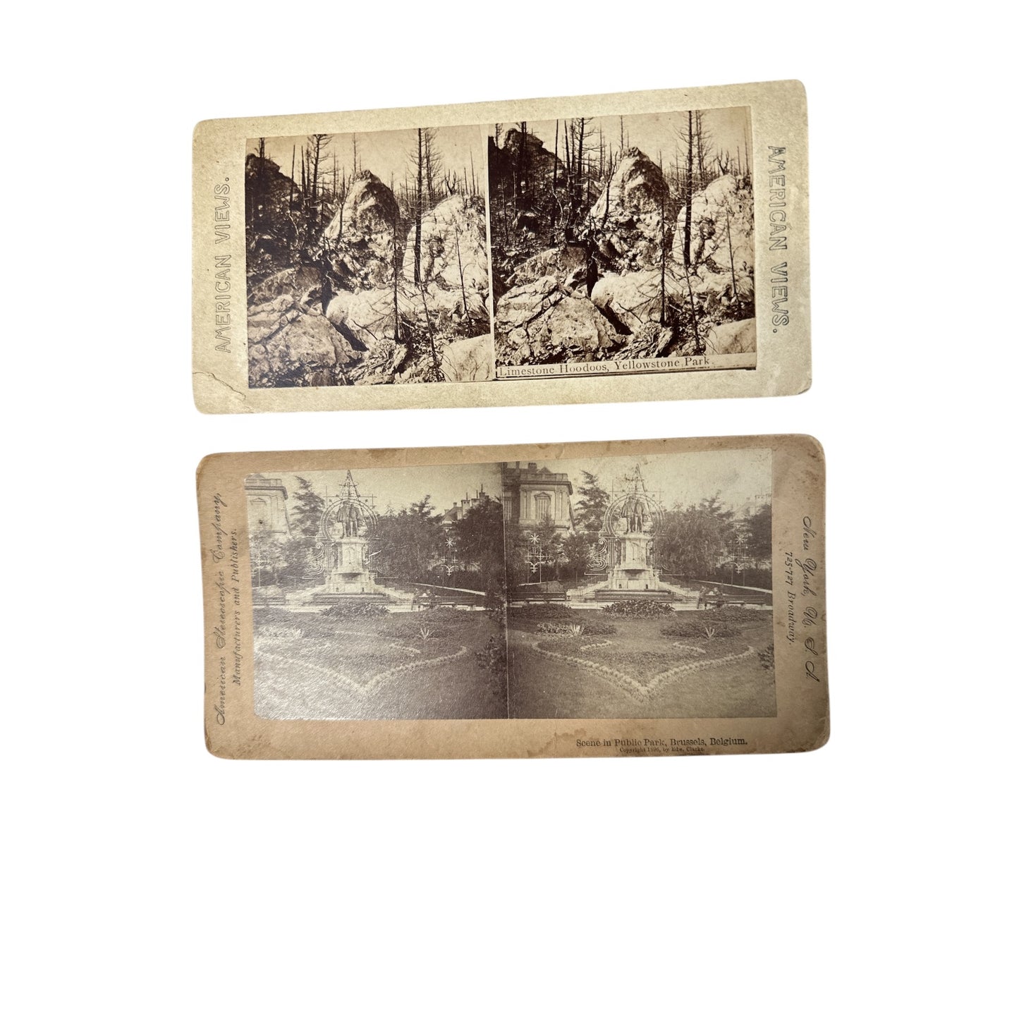 Antique Stereoscope Card Lot c. 1901 American Stereoscopic Co. Yellowstone