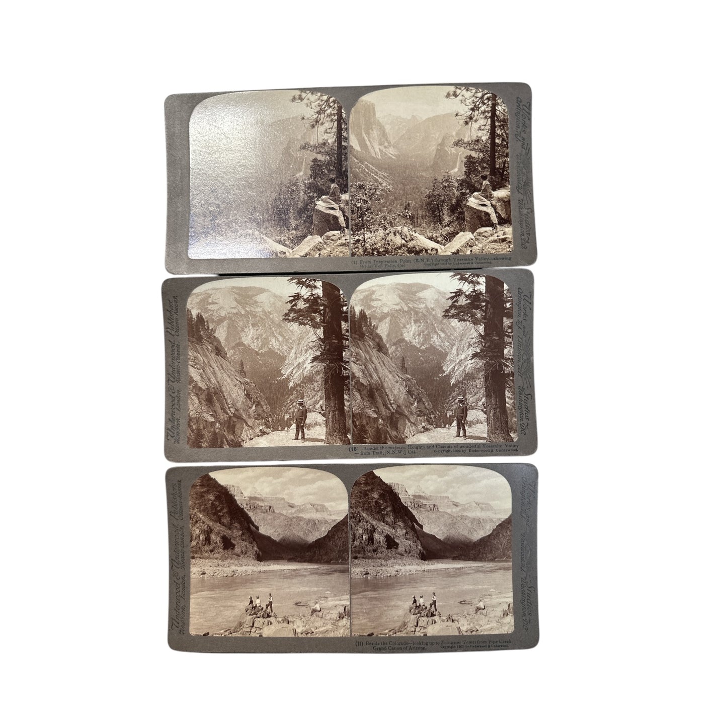 Lot of 6 Antique Stereoview Cards Wm. Rau Yosemite & London c. 1890