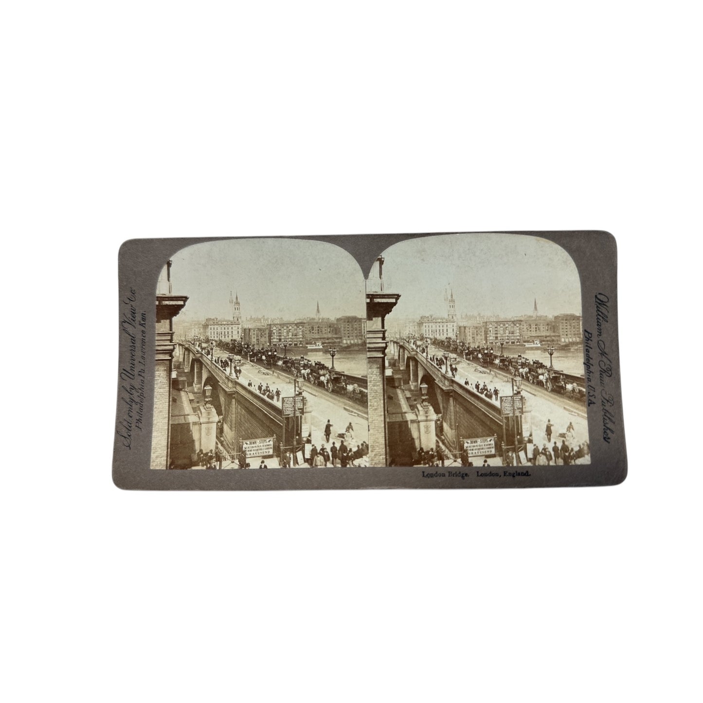 Lot of 6 Antique Stereoview Cards Wm. Rau Yosemite & London c. 1890