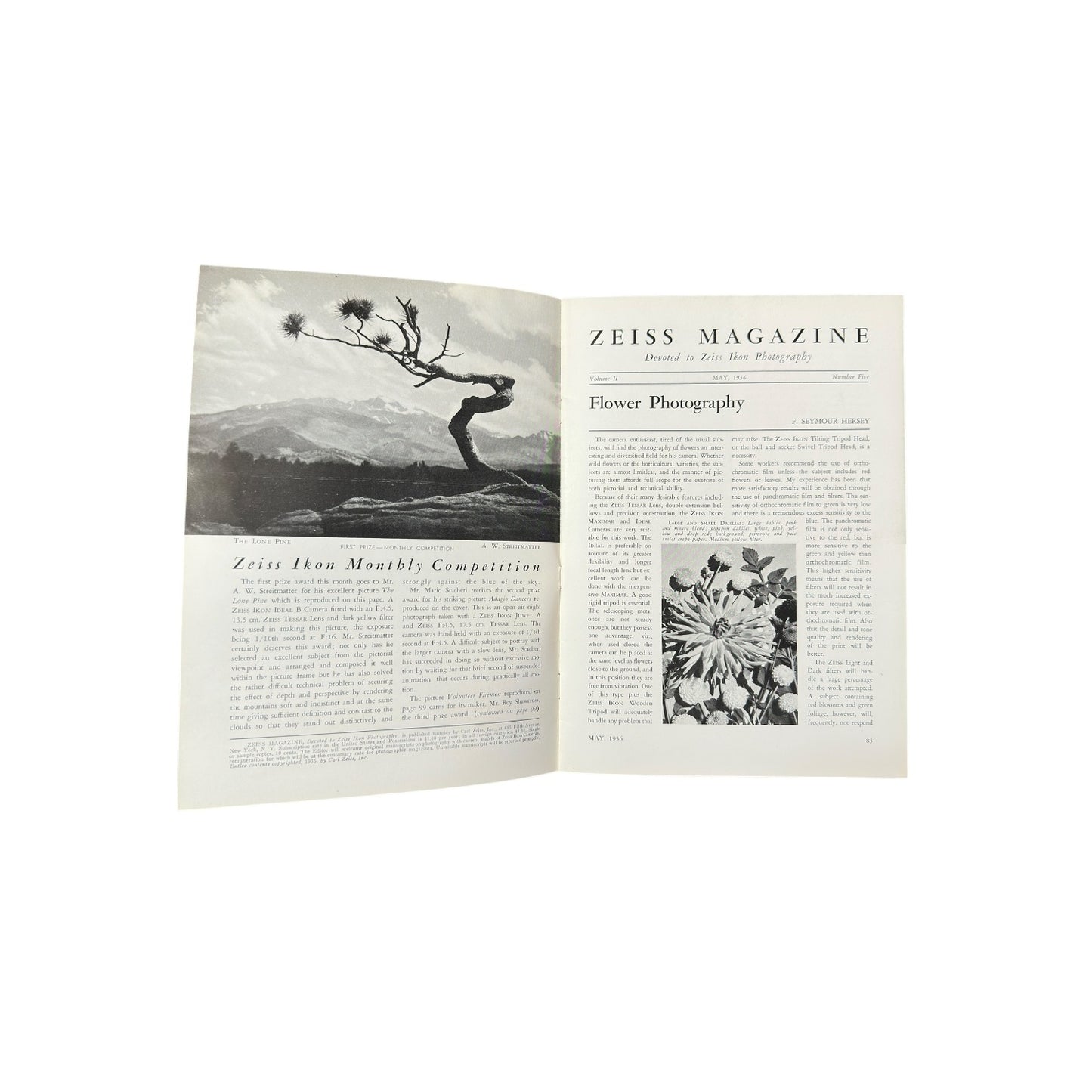 Rare 1936 Zeiss Magazine Vol. 2 No. 5 | Art Deco Photography Ephemera