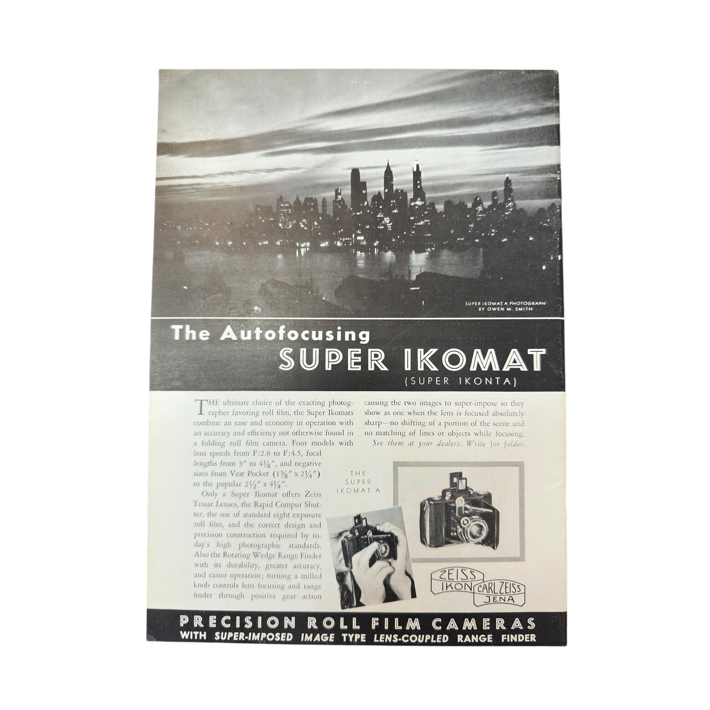 Rare 1936 Zeiss Magazine Vol 2 No 7 Art Deco Photography Super Ikonta Ad