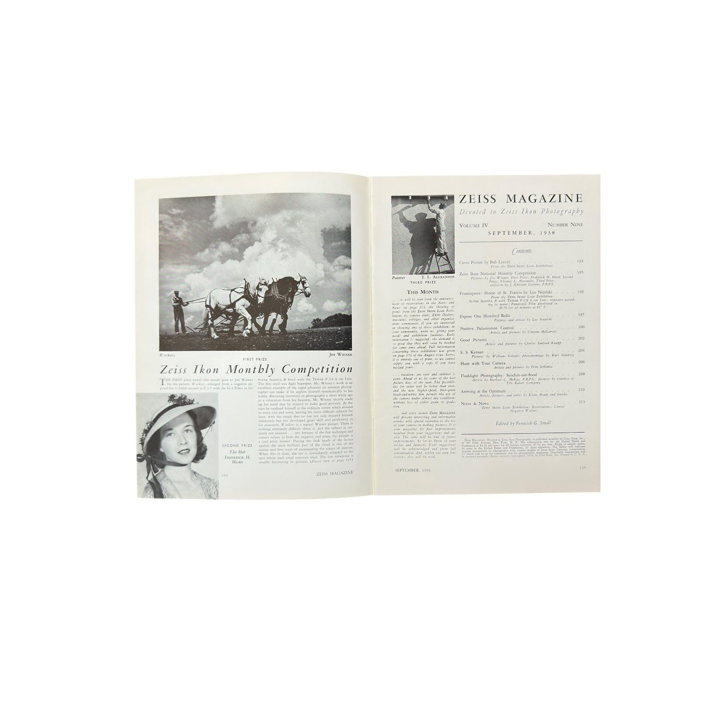 Vintage 1938 Zeiss Magazine, Sept Issue | Art Deco Photography Collector's Item