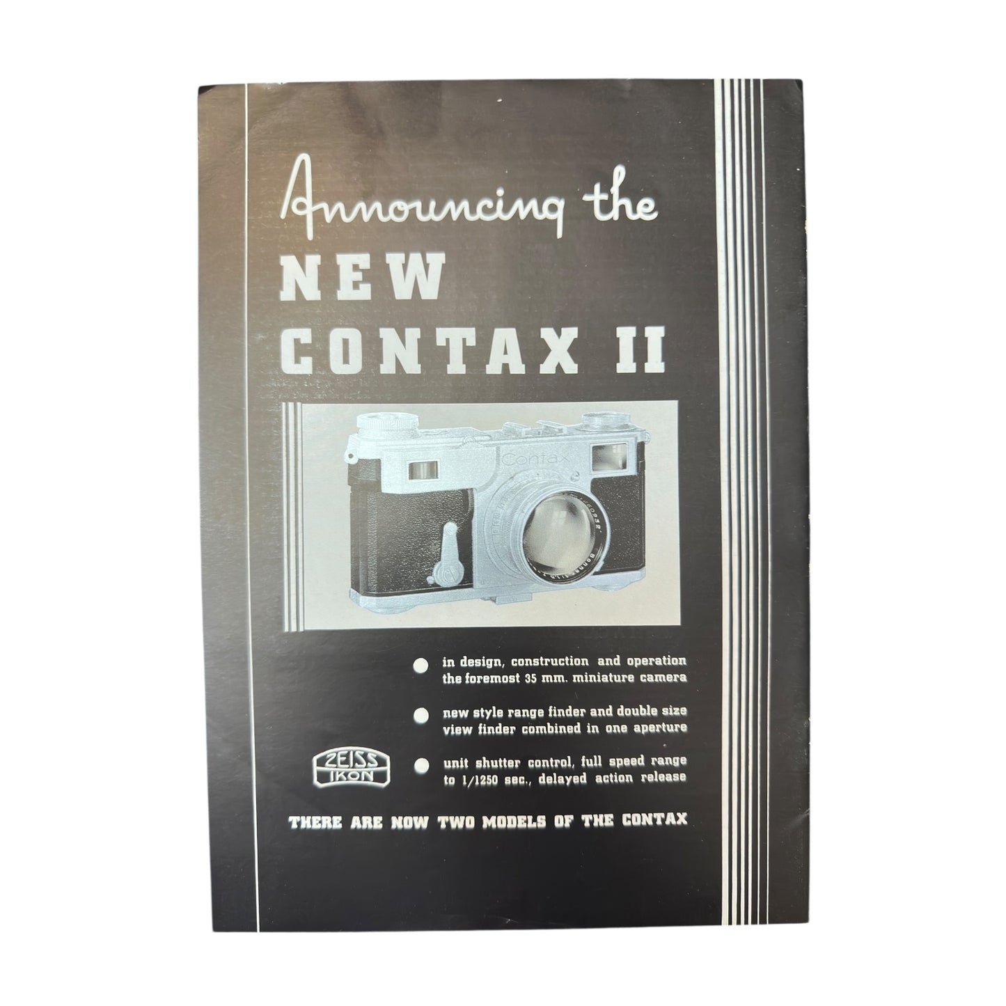 Vintage 1937 Zeiss Magazine Vol 2 No 6 ft. Contax II Camera Ad