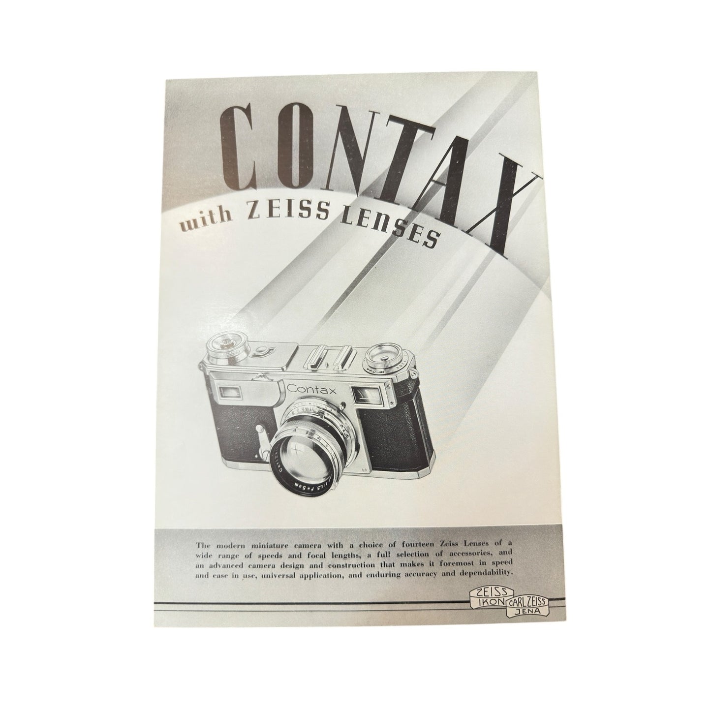 Vintage Zeiss Magazine May 1937 Contax Camera Ad Pre-War Photography Ephemera
