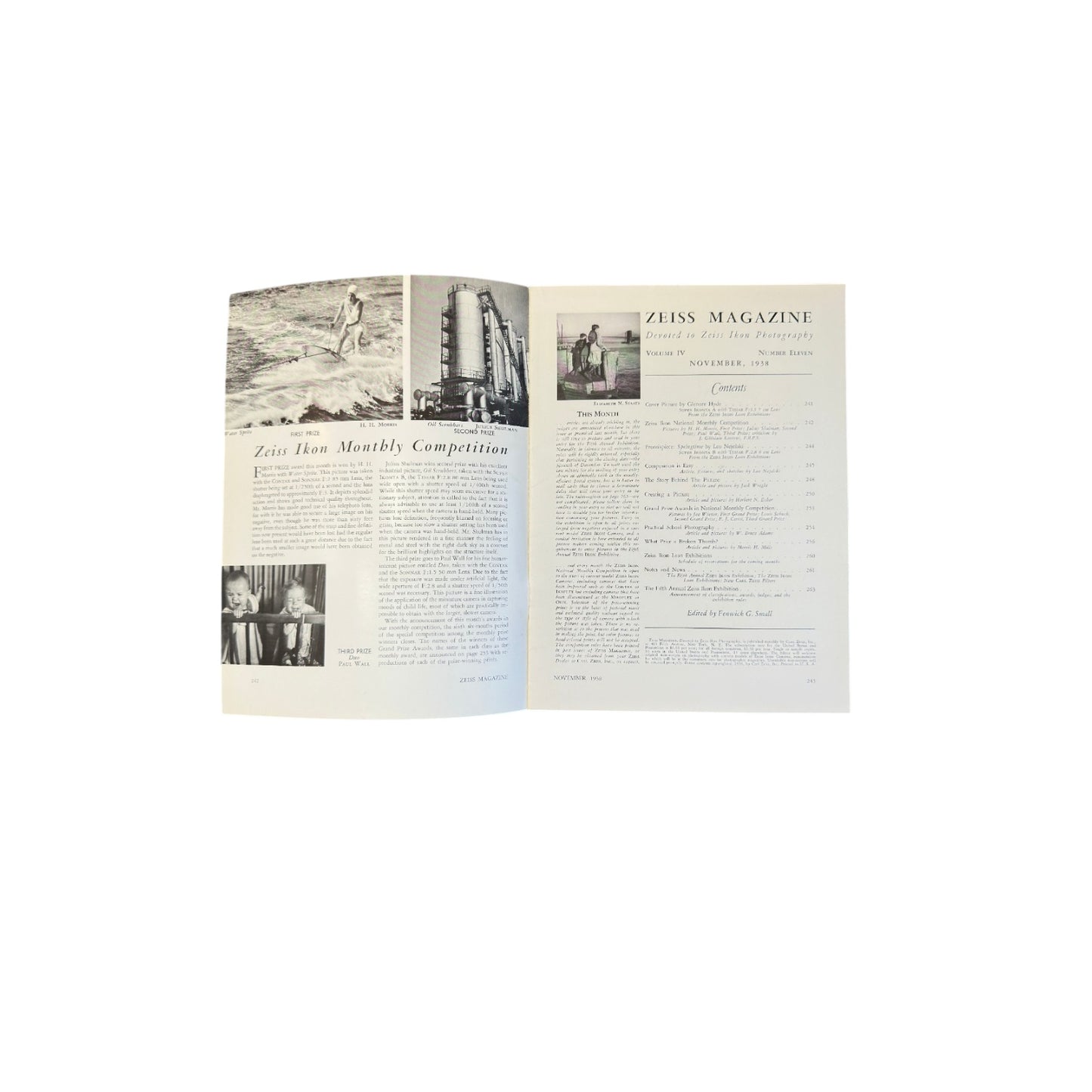 Vintage Zeiss Magazine Nov 1938 Pre-War German Photography Super Ikonta B Ad