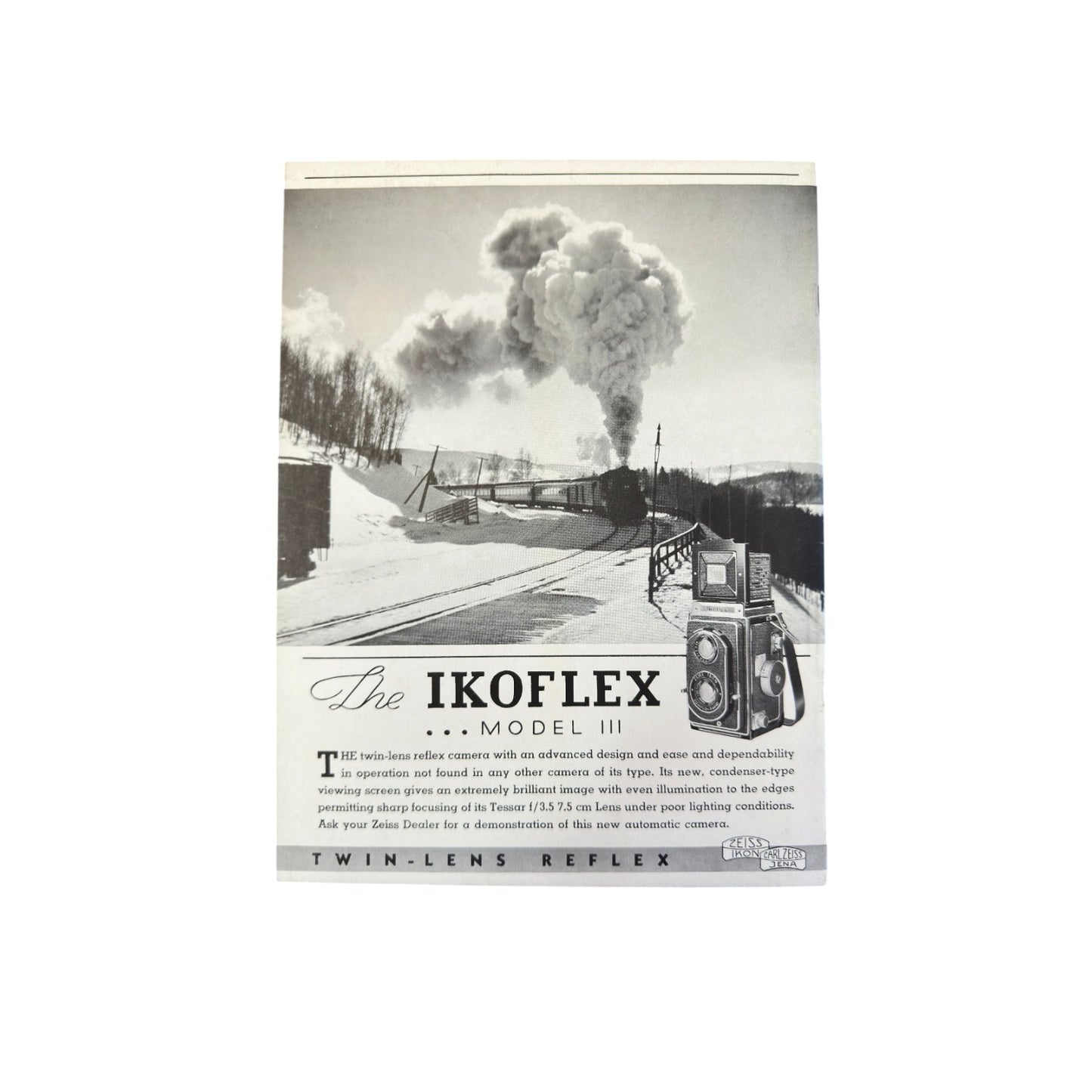 Vintage Zeiss Magazine Jan 1939 Pre-War Photography Ikoflex Camera Ad