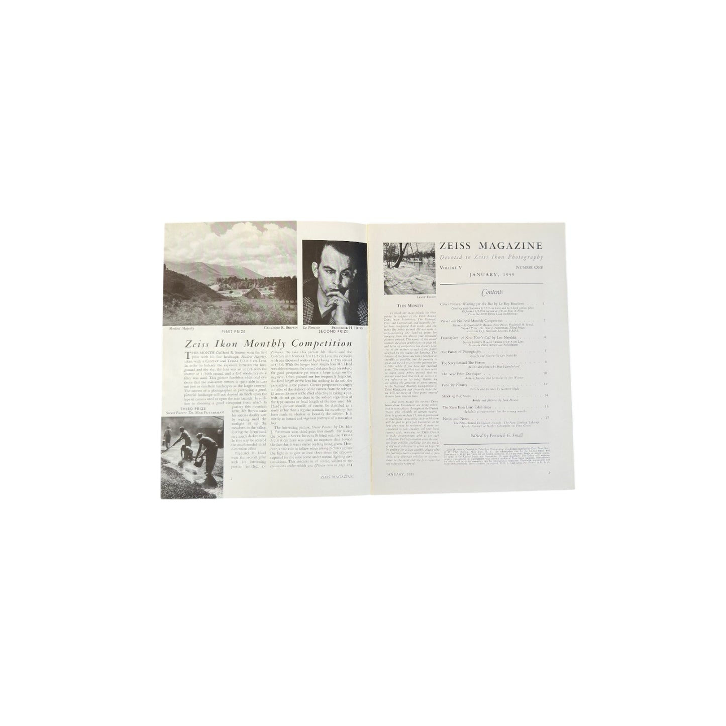 Vintage Zeiss Magazine Jan 1939 Pre-War Photography Ikoflex Camera Ad
