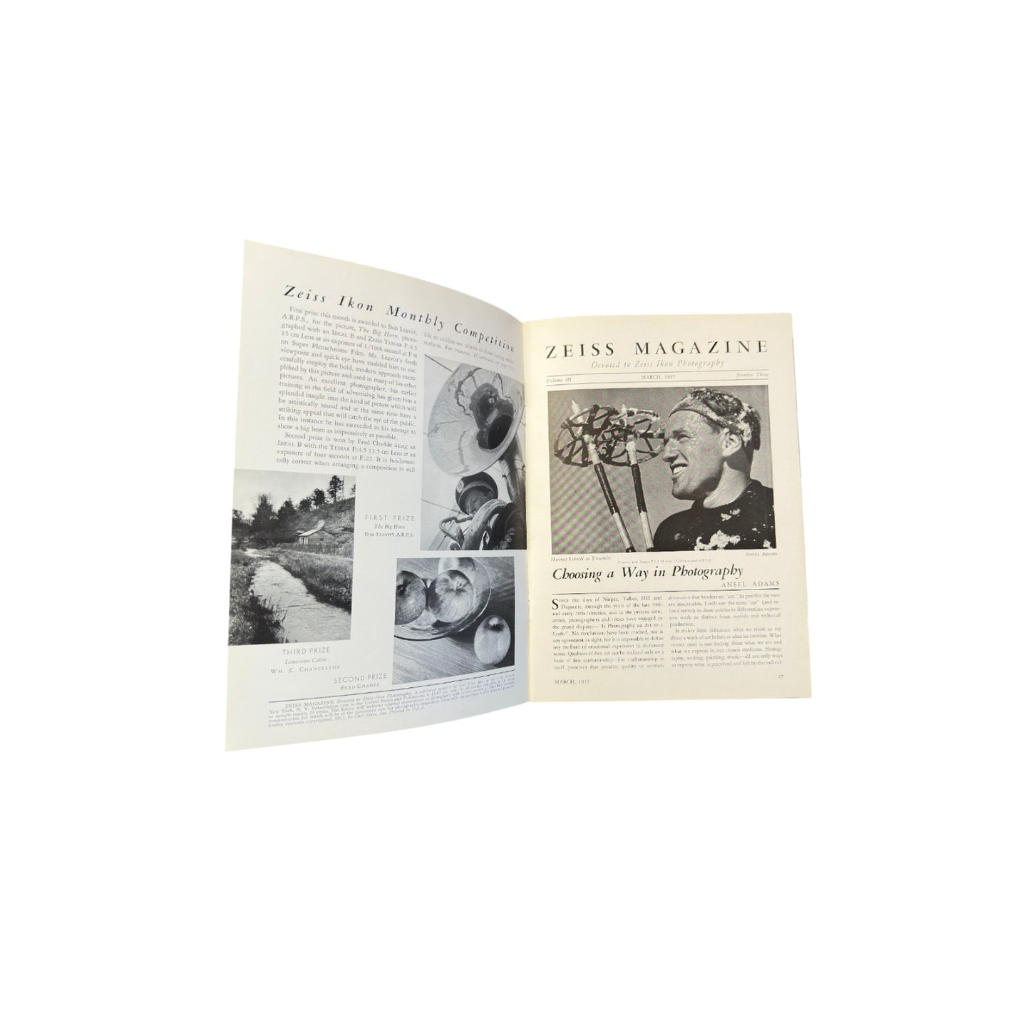 Vintage Zeiss Magazine March 1937 Art Deco Photography Ephemera Super Ikonta B