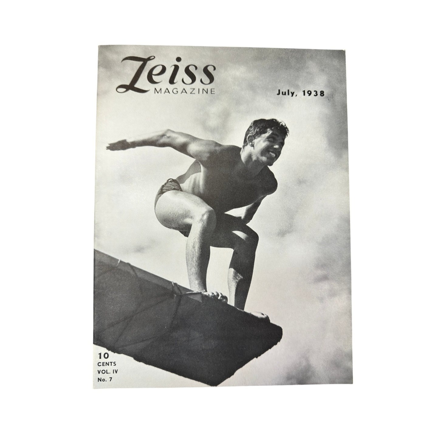 Rare 1938 Zeiss Magazine Art Deco Diver Cover Pre-War Photography