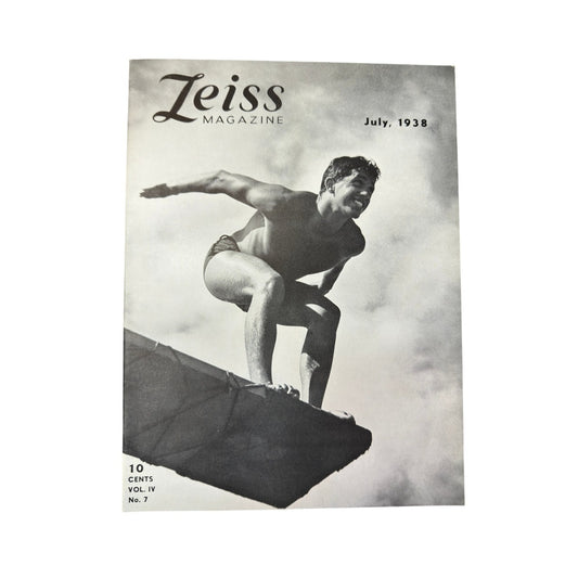 Rare 1938 Zeiss Magazine Art Deco Diver Cover Pre-War Photography