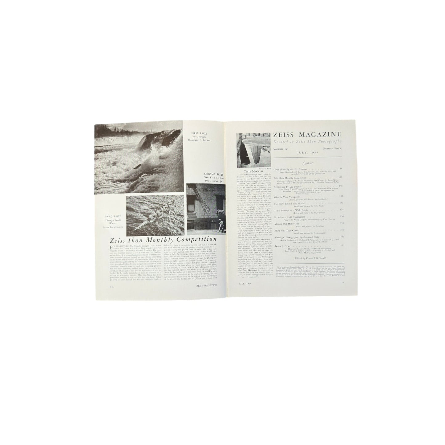 Rare 1938 Zeiss Magazine Art Deco Diver Cover Pre-War Photography