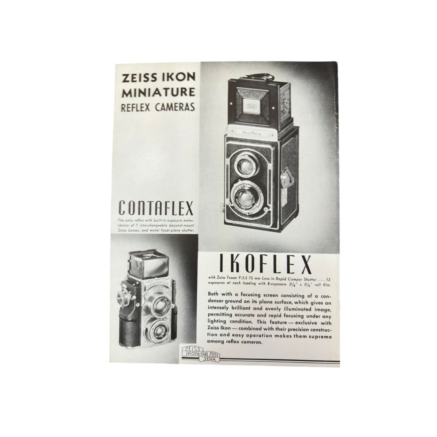 Vintage 1938 Zeiss Magazine Vol IV No 6 | Art Deco Photography Ephemera