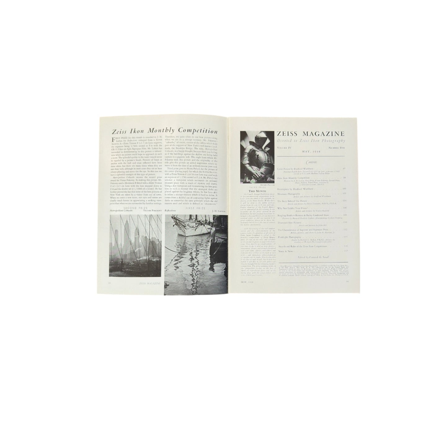 Vintage 1938 Zeiss Magazine Vol IV No 5 Nettax Camera Ad Art Deco Photography