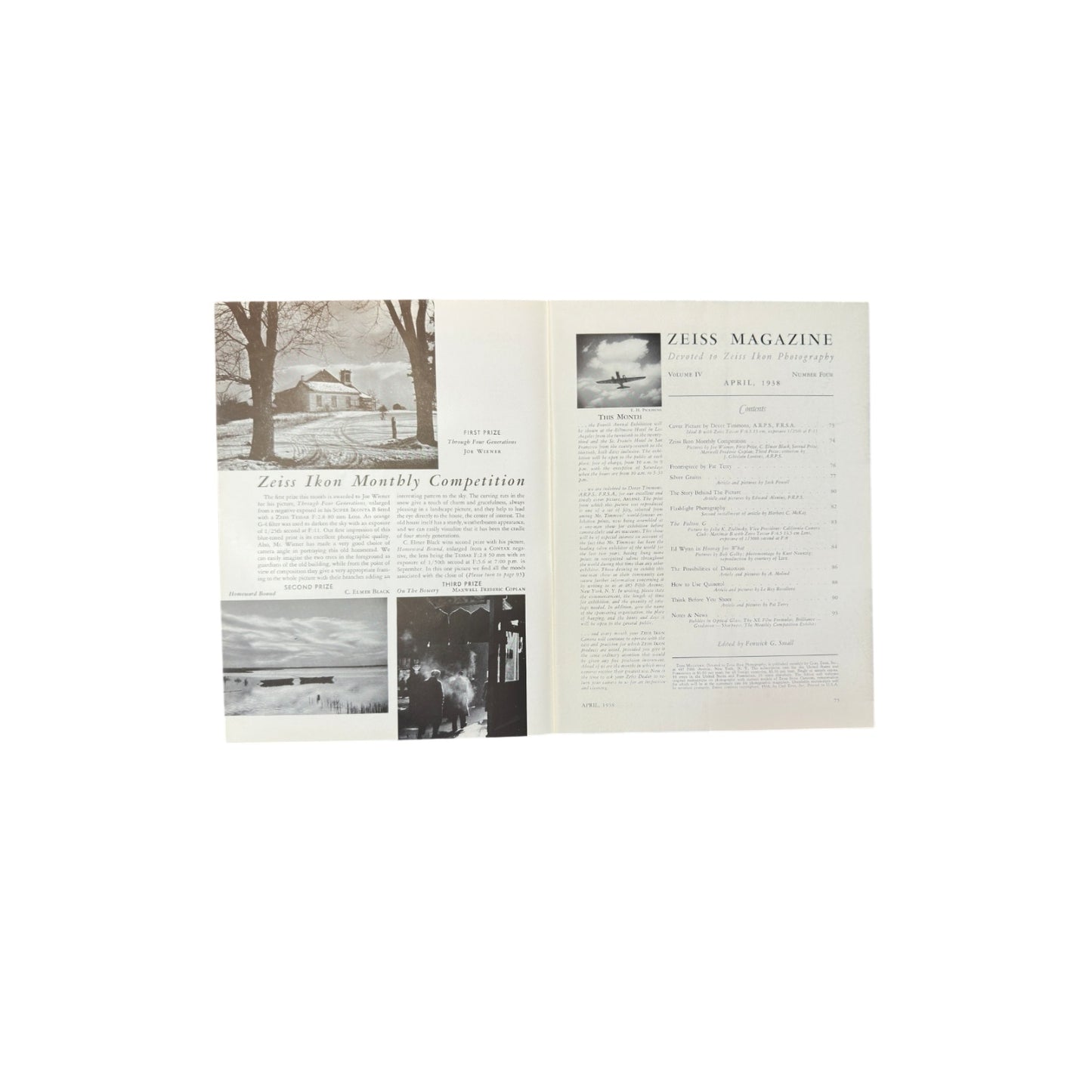 Rare 1938 Zeiss Magazine Vol. IV No. 4 | Vintage Photography