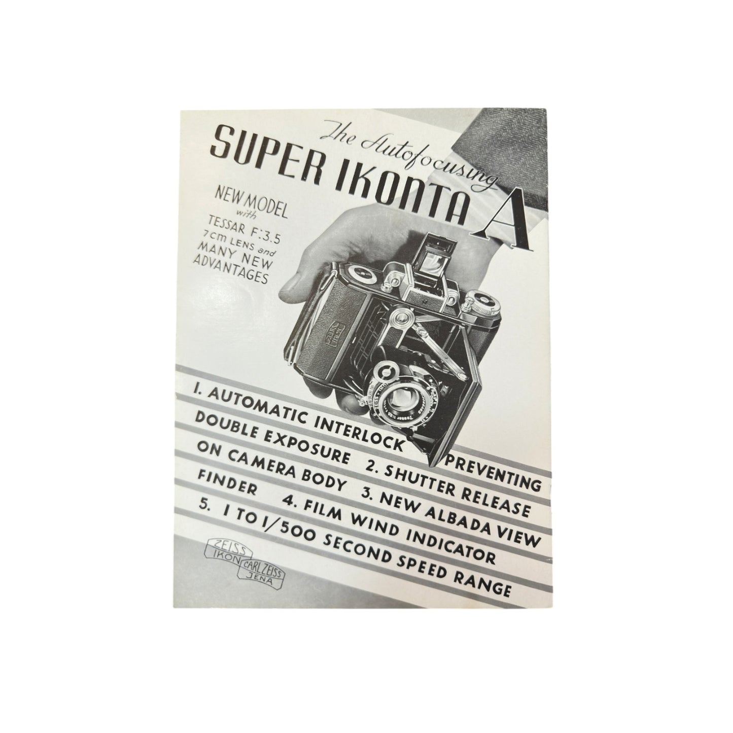 Vintage Zeiss Magazine March 1938 Super Ikonta Camera Ad Pre-War Photography