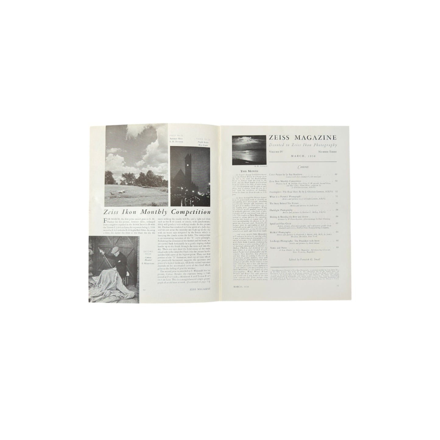 Vintage Zeiss Magazine March 1938 Super Ikonta Camera Ad Pre-War Photography