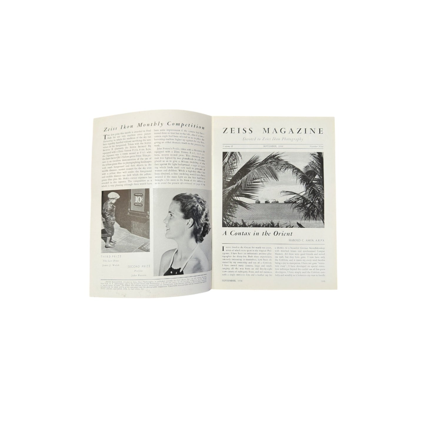 Vintage 1936 Zeiss Magazine Vol 5 No 1 Art Deco Photography Ephemera